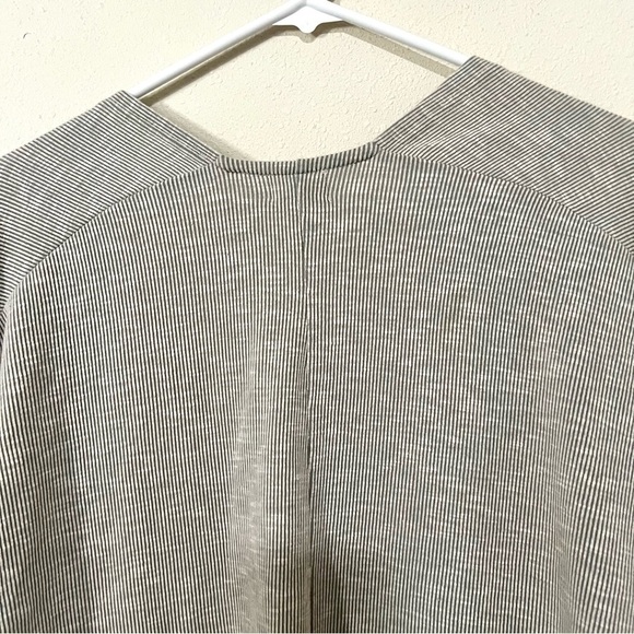 Anthropologie DONNI Longline pinstripes Grandmacore open front cardigan OS women - Picture 8 of 11